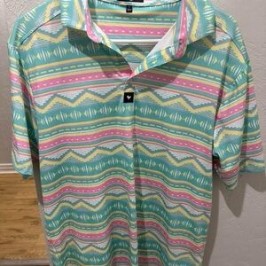 Bad Birdie Men's Pastel Pattern Polo